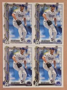 (4) Clayton Kershaw 2025 Topps Holiday Winter Card #H126 LOT - Picture 1 of 1