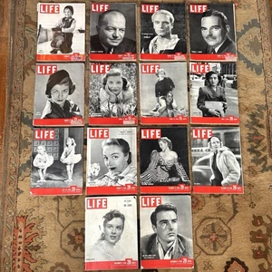 1948 Life Magazine Vintage Lot 14 Issues 1940’s WWII-Era Ads WW2 March October - Picture 1 of 18