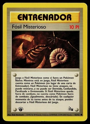 Pokemon Fossil 62/62 Mysterious Fossil 1st Edition SPANISH - Image 1 of 2