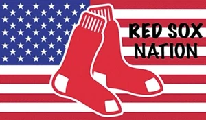 (2) Boston Red Sox 5x3 Waterproof Vinyl Stickers Bo Sox Nation Flag Design Decal - Picture 1 of 1