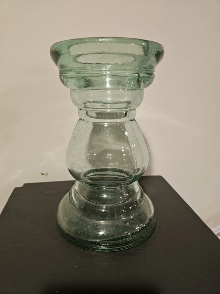 Castiçal de vidro azul grande, vaso, Espanha, exclusivo, alto, praia - Imagem 1 de 4