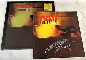 RATT Out Of The Cellar 40th Anniv Red Black Vinyl Autographed Signed Pearcy New - Picture 1 of 11