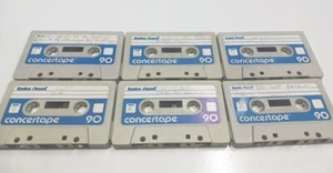 Radio Shack Concertape 90 Minute Cassettes 6-Pack 44-613 Stereo Mono  - Picture 1 of 8