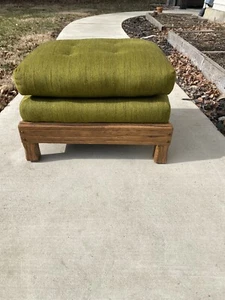 A Brandt Ranch Oak Footstool Ottoman (western, mid century) - Picture 1 of 10