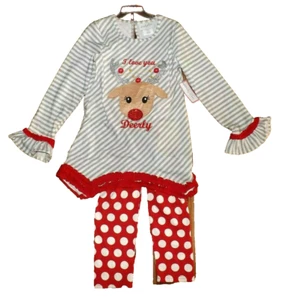 Emily Rose "I Love You Deerly" 2-Pc Tunic Dress & Legging Set Christmas 5/5T NWT - Picture 1 of 1
