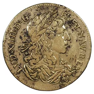 France Louis XIV Jeton de Nuremberg HOC SYDERE LILIA FLORENT n.d laiton F.12549 - Foto 1 di 2