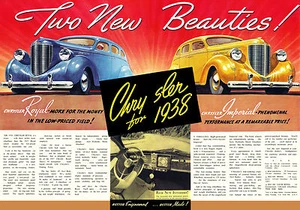 1938 "Chrysler For 38"  Showroom Floor Wall Manufactures Ad 11 x 17 Giclee Print - Picture 1 of 1