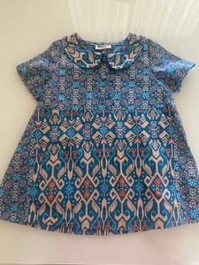 Dress Sundress Boho Keris Kids Indonesian Batik Patterned sz S 2 Or 3 As New - Picture 1 of 6