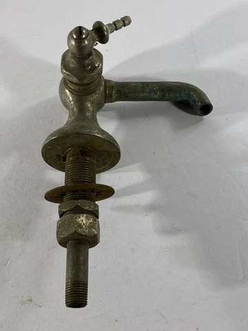 Vtg Water Faucet Spigot Valve Sink Bathroom Tub  Handle Salvage Hardware Cover