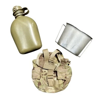 USGI 3 Piece 1 Quart Canteen Setup Multicam OCP Camo General Purpose Pouch & Cup - Image 1 of 3