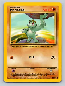 Set base carte Pokemon tedesco Machop (Machollo) 52/102 GCC - quasi nuovo - Foto 1 di 2