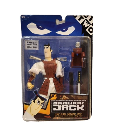 Samurai Jack Action Figure Side Slash First Edition Cartoon Network NEW SEALED Cover