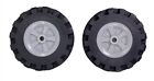 Lot of 2 K'NEX Large Black Tread Tires With Gray Hubs 3-1/2" Replacement Parts 