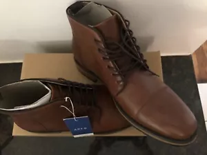 APT. 9 MEN'S BROWN LACE UP ANKLE BOOTS SZ 9 M - Picture 1 of 3