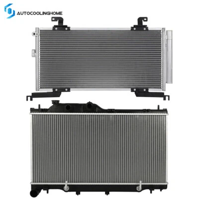 Cooling Radiator And A/C Condenser For 2015-2017 2018 2019 Subaru Outback 3.6L - Image 1 of 4
