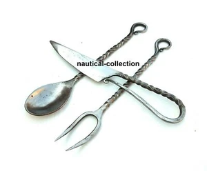 Game of thrones Set of 3 pc Twisted Forged Cutlery Set Viking Cutlery Knife, - Picture 1 of 5