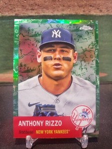 Anthony Rizzo 2022 Topps Chrome Platinum Anniversary Toile White Green /99