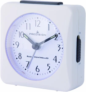 Precision PREC0050 White Radio-Controlled Alarm Clock - Picture 1 of 12