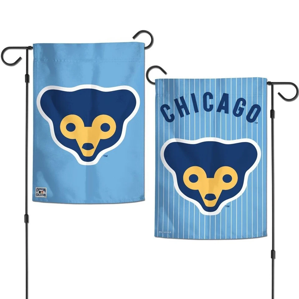 CHICAGO CUBS COOPERSTOWN 12"X18" 2-SIDED GARDEN FLAG WINCRAFT 🐻 - Image 1 of 1