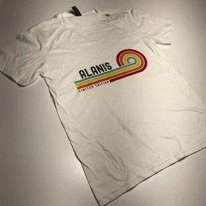 Gildan T-Shirt Mens Small "Alanis Limited Edition" Retro Graphic White Crew Neck - Picture 1 of 14