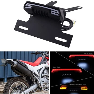 For HONDA CRF250L CRF250M 2013-21 Motorcycle License Plate Bracket With Light Foto 1 de 4