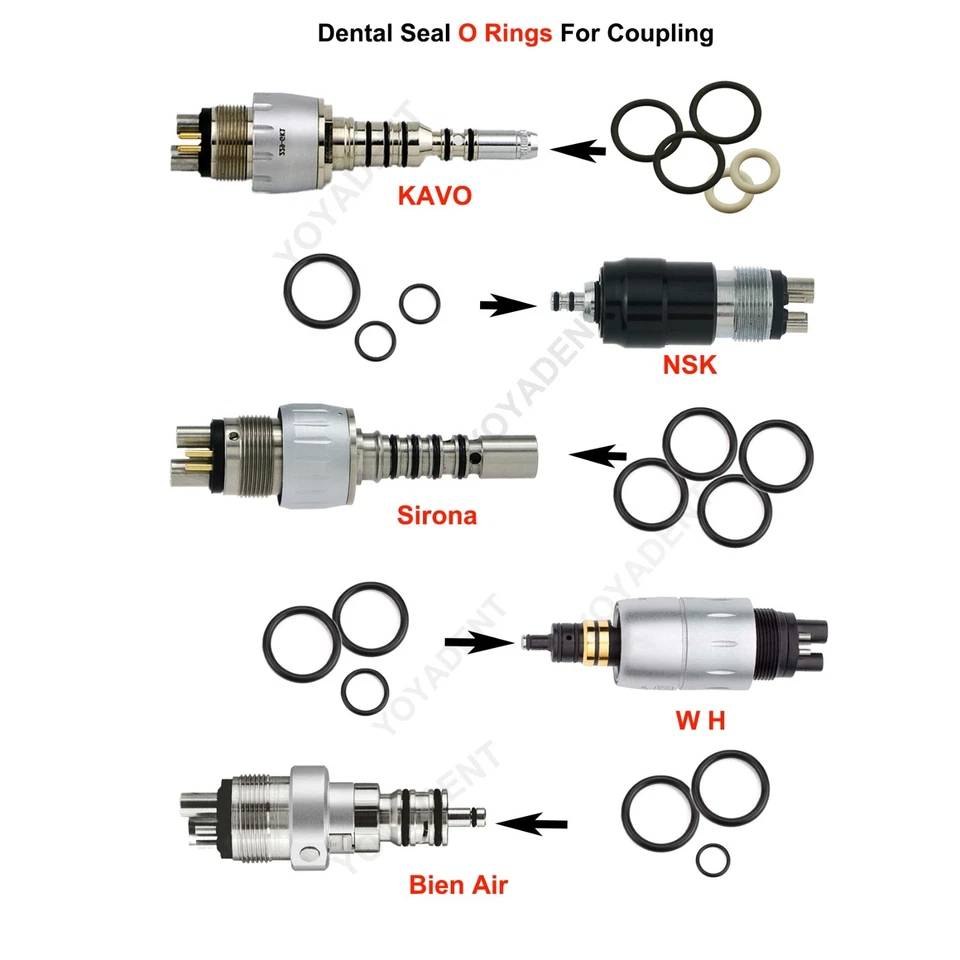 Junta tórica de sello de pieza de mano dental universal para acoplamiento de pierna KAVO NSK antidesgaste de aceite Foto 1 de 1