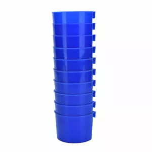 10 Stück blau Becher hängend Wasser Futter Käfig Becher Geflügel Wildgeflügel Kaninchen Huhn - Bild 1 von 6