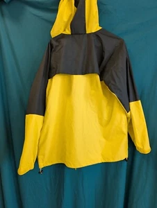 Stearns DryWear Rain Jacket Yellow Black Hooded Workwear PVC Mens L - Picture 1 of 7