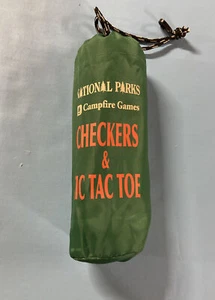 CHECKERS & TIC TAC TOE Travel Games w/ Nylon Carrying Case • NP Campfire G￼ames - Picture 1 of 4