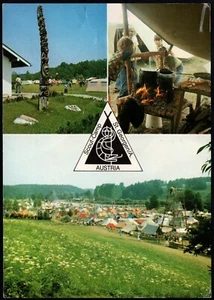 Postal foto Austria, 1988. St. Georgen i Attergau a Lucerna. Scout Camp, St. - Imagen 1 de 2