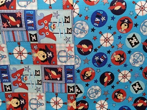 Tela estampada de algodón - piratas - LOTE DE 2 IMPRESIONES - Imagen 1 de 1