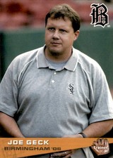 2006 Birmingham Barons Grandstand #8 Joe Geck Hickory North Carolina NC Card