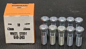 (10) Dorman 610-243 Metric Wheel Studs 12mm Diameter 39mm Length - Picture 1 of 4