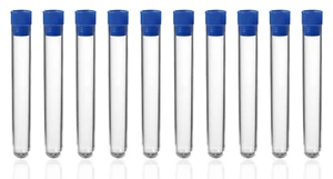 Clear Plastic Test Tube with Cap, 16x100mm, 10 ml (100 pcs) - Picture 1 of 3