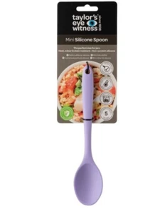 Taylors Eye Witness Small Cooking Spoon Non Stick Silicone Purple Lavender 21cm - Picture 1 of 2