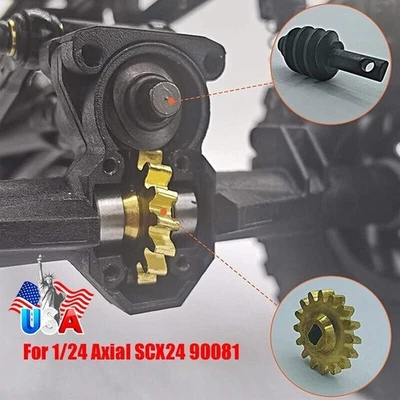 Eixo de engrenagem dianteiro/traseiro de metal controle remoto dos EUA engrenagem diferencial para trava axial SCX24 90081 1/24 - Imagem 1 de 4