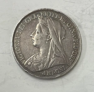 Gran Bretagna - Corona vittoriana in argento 1898 LXI - Scarsa - Foto 1 di 5