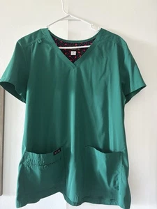Koi Basics L Large Womens Green Scrub Top - Picture 1 of 4
