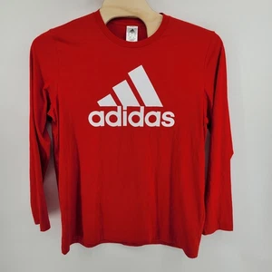 Adidas Long Sleeve T-Shirt Men's Size XLT XL Tall Red Logo Top - Picture 1 of 7