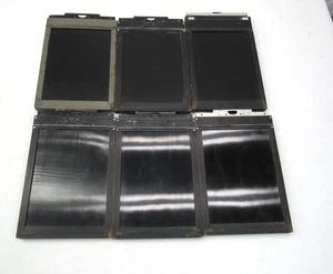 Vintage Lot of 6 Agfa Lisco 5x7" Wooden And Metal Cut Film Holders - Picture 1 of 9
