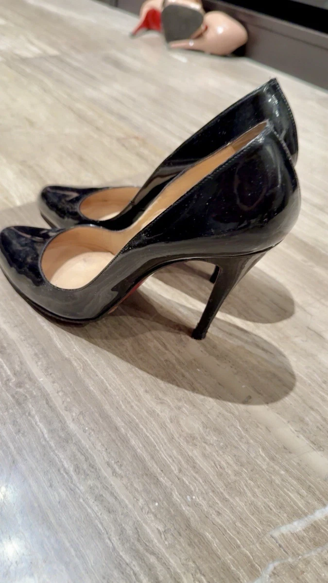 Christian Louboutin 黒 エナメル ハイヒール40 Christian Louboutin