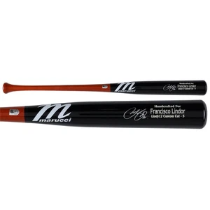 Francisco Lindor New York Mets Autografato Marucci Gioco Modello Pipistrello - Foto 1 di 3