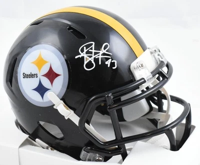 Troy Polamalu Autographed Pittsburgh Steelers Speed Mini Helmet - Beckett W Holo - Image 1 of 3