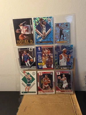 Insertos y tarjetas NBA HOFers & Stars, hoja de 9 tarjetas. Michael Jordan Larry Bird SGA  Foto 1 de 4