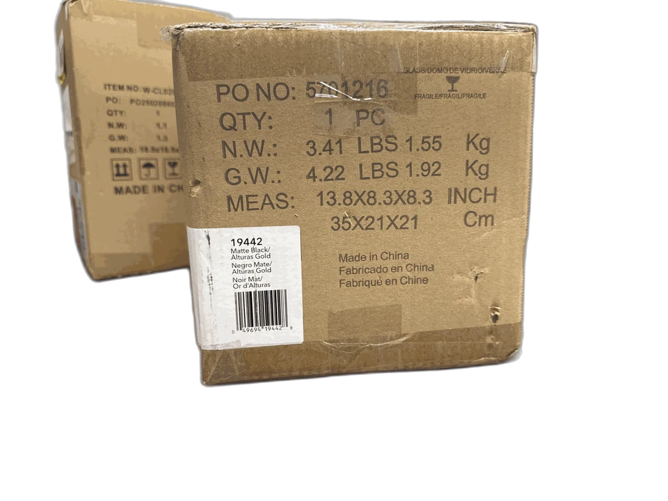 Hunter Klein 1 Luz Alturas Oro Mini Colgante Mate Negro Metal Sombra Isla Foto 1 de 1