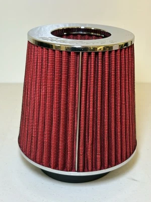 Filtro de aire Edelbrock Pro-Charge Strip Performance rojo cónico alto flujo universal Foto 1 de 4