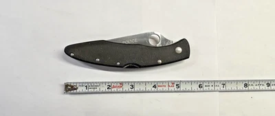 Raro Spyderco Police Seki City Negro ATS-55 Acero Clip de cinturón Japón Foto 1 de 4