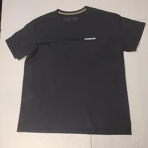 Patagonia T-shirt Mens Large Responsibili Tee Dk Blue Short Sleeve Recycled - Picture 1 of 6