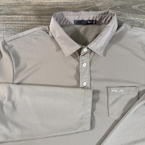 RLX Ralph Lauren Shirt Mens XL Brown Henley Performance Wicking Golf Pullover - Picture 1 of 18