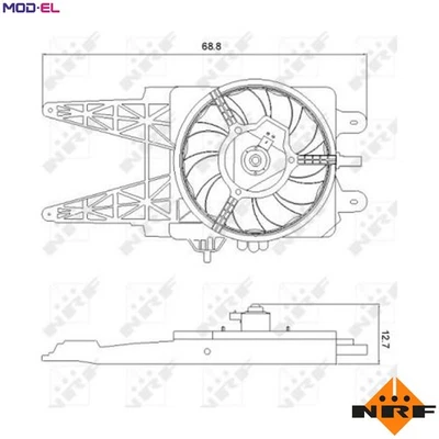 FAN ENGINE COOLING 47248 FOR 188A4.000/A5.000 1.2L 4cyl - Image 1 of 4